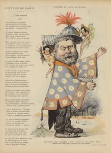Karikatur av den franske sosialistiske politikeren Jean Jaures. Illustrasjon for Le Rire