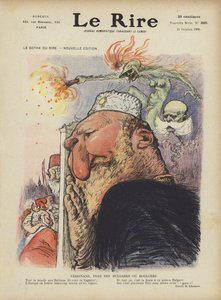 Karikatur av tsar Ferdinand I av Bulgaria. Illustrasjon for Le Rire