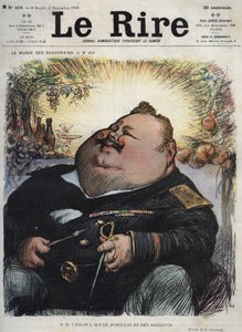Charles I, konge av Portugal (1863-1908) - Carlos I, konge av Portugal og Algarves - Karikatur av Charles Leandre (1862-1934) i "The Rire"" av 8. november