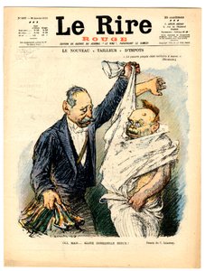 Cover av "" Le Lire rouge", Satirical in B & W av Charles Leandre