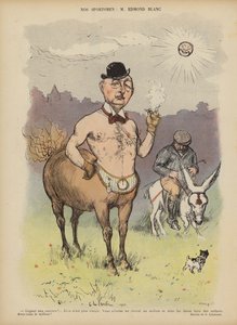 Edmond Blanc, fransk veddeløpshesteier og oppdretter. Illustrasjon for Le Rire