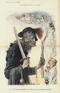 Francois Coppee, fransk forfatter og nasjonalist, illustrasjon for Le Rire