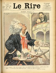 Illustrasjon for omslaget til Le Rire, 07/02/1920 - Statsmann - David Lloyd George og Ebert Friedrich (1871-1925) av Charles Leandre