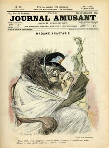 Illustrasjon av Charles Leandre (1862-1934) for forsiden av Le Journal Fun av Charles Leandre