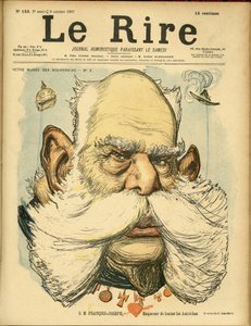Illustrasjon av Charles Leandre (1862-1934) for omslaget til Le Rire av Charles Leandre