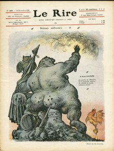 Illustrasjon av Charles Leandre (1862-1934) for omslaget til Le Rire av Charles Leandre