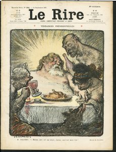 Illustrasjon av Charles Leandre (1862-1934) for omslaget til Le Rire av Charles Leandre