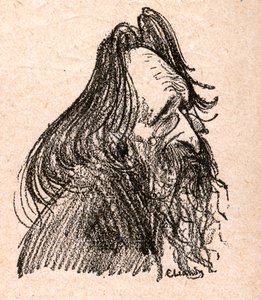 Jules Guesde (1845-1922) fransk politiker - gravering i "Our Dear Sovereign" av Paul Bosq - illustrasjon av Charles Leandre (1862-1934) 1898 - av Charles Leandre