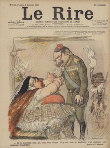 Kaiser Wilhelm II og dronning Victoria, illustrasjon for Le Rire