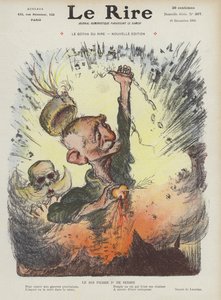 Kong Peter I av Serbia. Illustrasjon for Le Rire