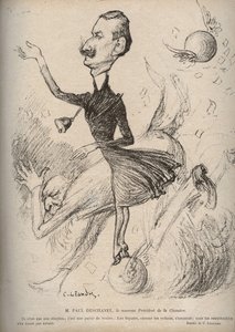Mr. Paul Deschanel den nye Speaker of the House - tegneserie av Charles Leandre (1862-1934) i "" The Rire""" 1898 av Charles Leandre