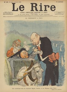 President Felix Faure og dronning Victoria, illustrasjon for Le Rire
