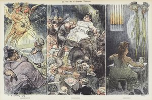 Livet til svindleren Therese Humbert. Illustrasjon for Le Rire