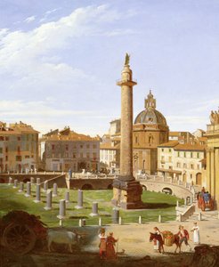 En utsikt over Trajans forum, Roma, 1821
