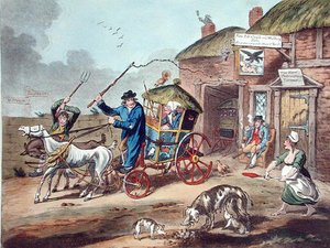 Oppslag i Irland, utgitt av Hannah Humphrey i 1805 (håndfarget etsning)