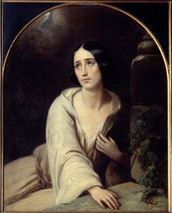 Favoritten til Gaetano Donizetti Illustrasjon for operaen "" La favorite"" (La favorita). Maleri av Charles Louis Bazin (1802-1859) 1840 Paris, Library of the Opera Museum av Charles Louis Bazin