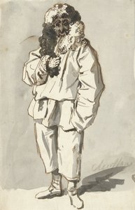 Roman Polichinelle i fastelavnskostyme av Charles Louis Clerisseau