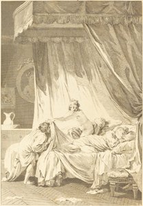 Mona Lisa: Sengen av Charles Louis Lingée after Jean Honoré Fragonard