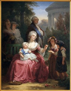 Den franske kongefamilien i Trianon, ca. 1860