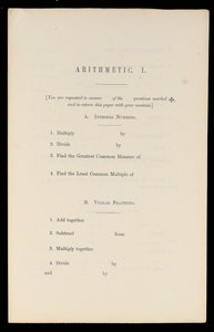 Arithmetic, Oxford University Press, ca. 1870 (trykk) av Charles Lutwidge Dodgson