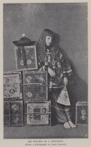 Xie Kitchin som kineser (s/hvitt bilde) av Charles Lutwidge Dodgson