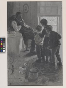 Frontispice for James Whitcomb Rileys "A Defective Santa Clause" av Charles M. Relyea