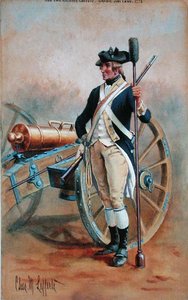 Gunner, New York Artillery (akvarell på papir) av Charles MacKubin Lefferts