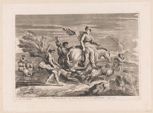Rebecca forlater Mesopotamia av Charles Macé