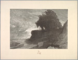 Suite of Landscapes: Landscape, Plate 4, Note, Snake, 1892-1893. av Charles Marie Dulac