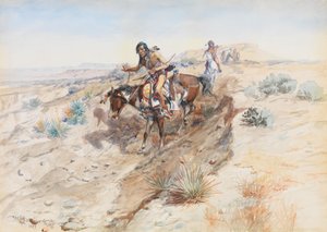 Indian Braves, 1899 av Charles Marion Russell
