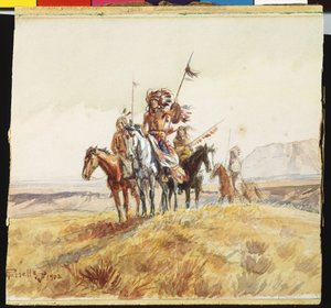 Indian War Party, 1902 av Charles Marion Russell