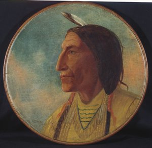 Portrett av Chief Wolf Robe, 1892 av Charles Marion Russell