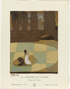 Gazette du Bon Ton, 1914 - nr. 7: The Legend of Joseph / Scene fra andre akt av Charles Martin
