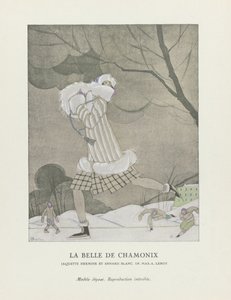 The Beauty of Chamonix, pub. 1924 (stensiltrykk) av Charles Martin