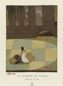 The Legend of Joseph, scene fra akt II, pub. 1914 (stensiltrykk) av Charles Martin