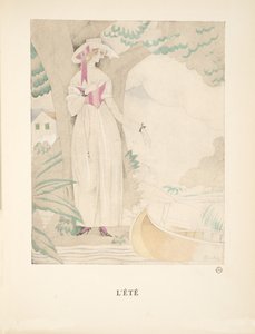 Lété, fra en samling av moteplater, 1922 (pochoir-trykk) av Charles Martin