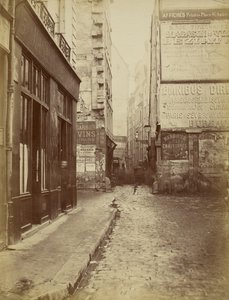 Rue Tirechappe, sett fra rue Saint-Honoré av Charles Marville
