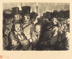 Boulevard du Temple ved midnatt av Charles Maurand after Honoré Daumier