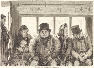 Interiør i en omnibus [nedre halvdel]