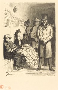 Et omnibus-ventekontor av Charles Maurand after Honoré Daumier