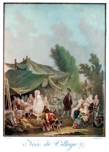 Noce de Village, 1700-tallet 1910. av Charles Melchior Descourtis