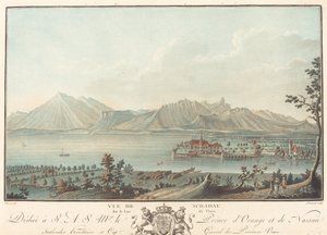 Utsikt over Schadau. av Charles Melchior Descourtis