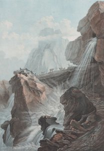Utsikt over fossen i Gelten-floden, 1785.
