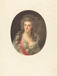 Frederica Sophia Wilhelmina av Preussen, prinsesse av Orange Nassau av Charles Melchior Descourtis after Friedrich Tischbein