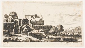 En vannmølle nær Saint-Denis av Charles Meryon