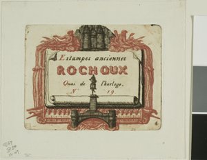 Adressekort til trykkeriet, Rochoux av Charles Meryon