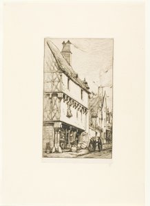 Et gammelt hus i Bourges av Charles Meryon