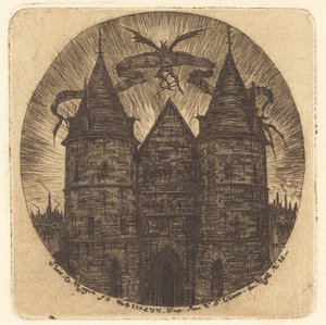 Gamle porten til Justispalasset, Paris av Charles Meryon