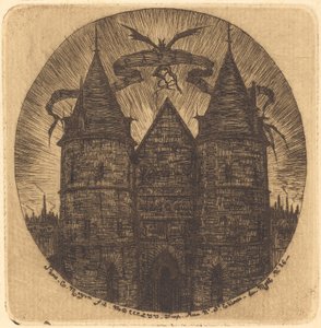 Gamle porten til Justispalasset, Paris av Charles Meryon