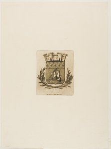 Våpen symbolsk for byen Paris av Charles Meryon